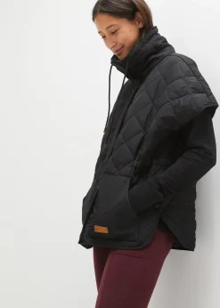 bonprix Bekleidung·Hosen|Jacken & Mäntel^Oversize Funktions-Steppweste, wasserabweisend schwarz