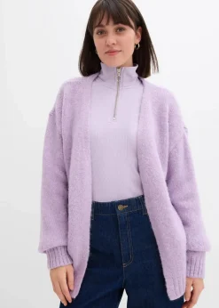 bonprix Bekleidung·Jeans|Pullover & Strickjacken^Oversize Grobstrickjacke zartflieder