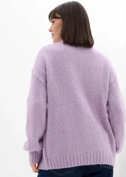 bonprix Bekleidung·Jeans|Pullover & Strickjacken^Oversize Grobstrickjacke zartflieder