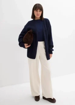 bonprix Bekleidung·Umstandsmode|Strickmode^Oversize Grobstrickjacke dunkelblau