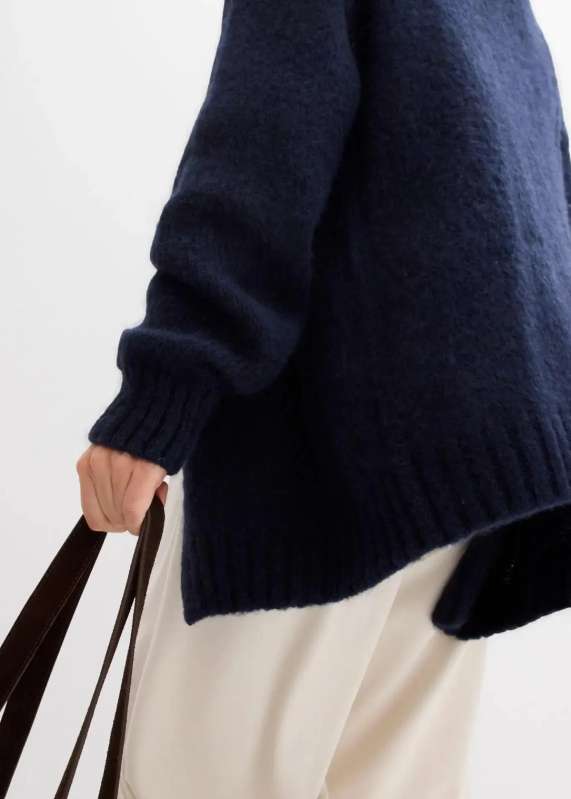 bonprix Bekleidung·Umstandsmode|Strickmode^Oversize Grobstrickjacke dunkelblau