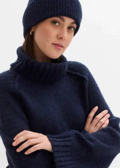 bonprix Bekleidung·Umstandsmode|Strickmode^Oversize Grobstrickpullover dunkelblau