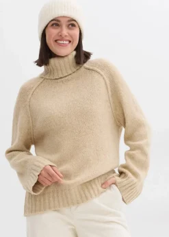 bonprix Bekleidung·Umstandsmode|Strickmode^Oversize Grobstrickpullover hellsand