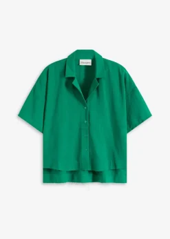 bonprix Bekleidung·Jacken & Mäntel|Blusen & Tuniken^Oversize Hemdbluse edelsteingrün