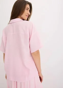 bonprix Nachhaltigere Materialien|Blusen & Tuniken^Oversize Hemdbluse kristallrosa