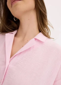 bonprix Nachhaltigere Materialien|Blusen & Tuniken^Oversize Hemdbluse kristallrosa