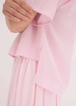 bonprix Nachhaltigere Materialien|Blusen & Tuniken^Oversize Hemdbluse kristallrosa