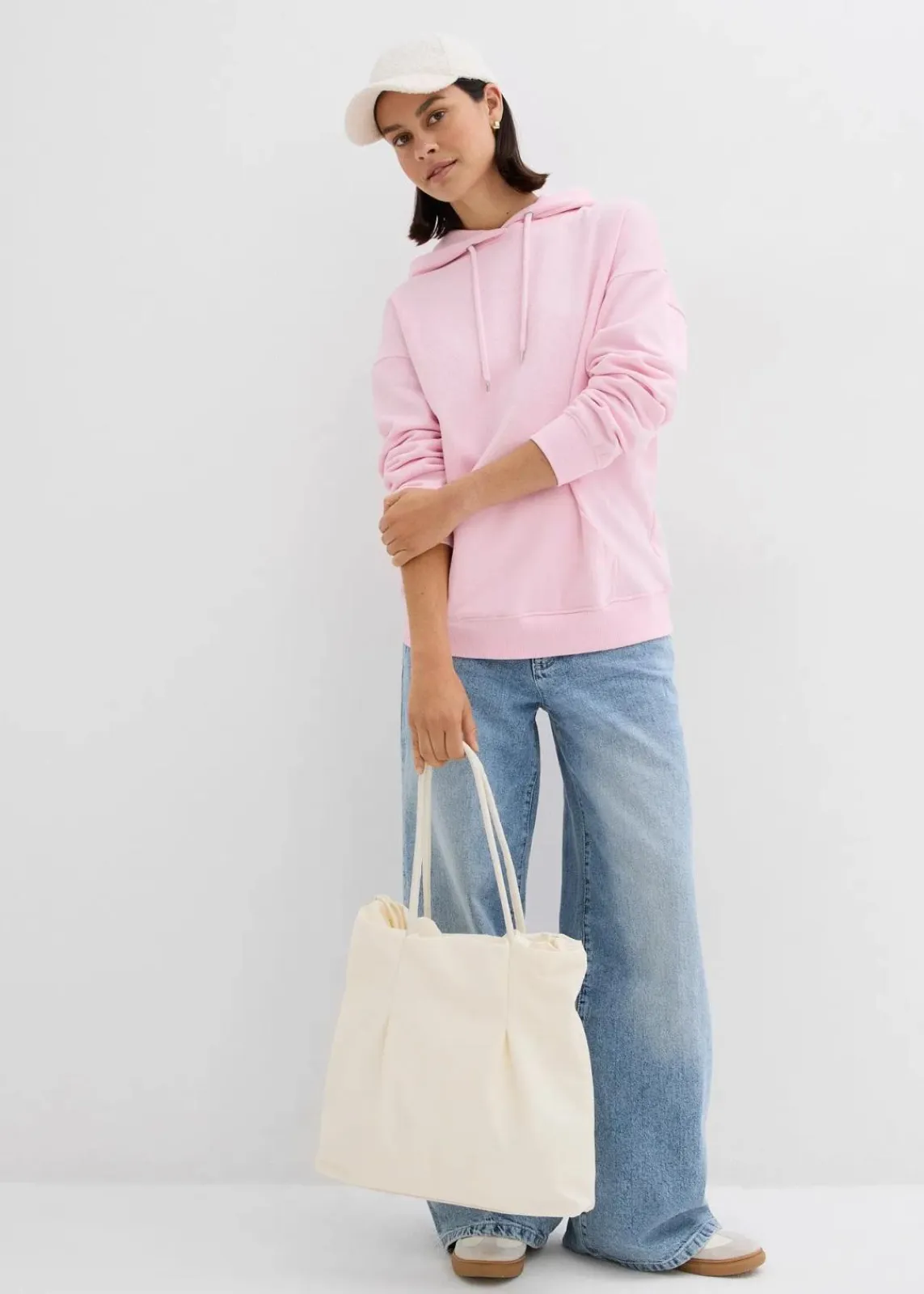 bonprix Bekleidung·Röcke|Bekleidung·Blusen & Tuniken^Oversize Hoodie kristallrosa