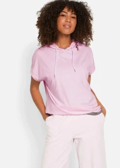 bonprix Sweat|Sportbekleidung^Oversize Hoodie puderflieder meliert