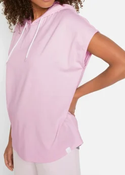 bonprix Sweat|Sportbekleidung^Oversize Hoodie puderflieder meliert