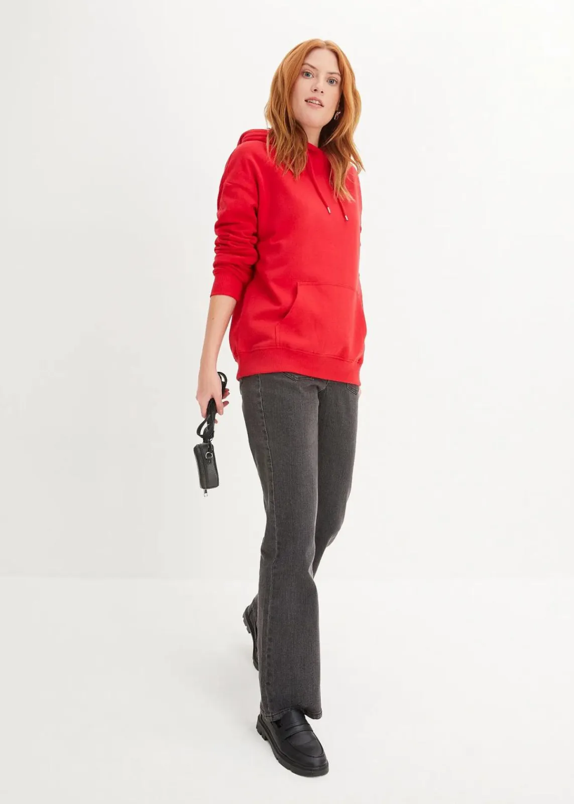 bonprix Sweat|Basics^Oversize Hoodie rot