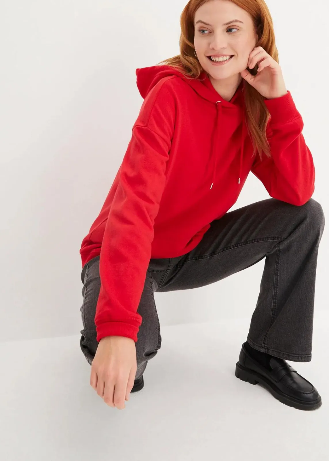 bonprix Sweat|Basics^Oversize Hoodie rot