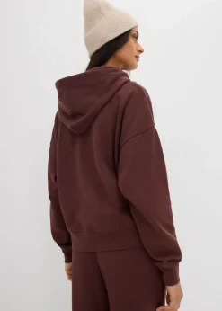 bonprix Bekleidung·Blusen & Tuniken|Sweat^Oversize Hoodie aus reiner Baumwolle terrabraun