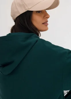 bonprix Sweat|Bekleidung·Blusen & Tuniken^Oversize Hoodie aus reiner Baumwolle tiefgrün