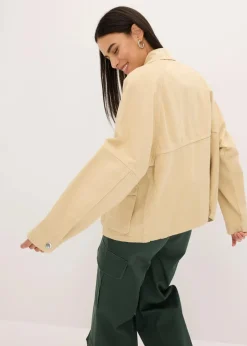 bonprix Bekleidung·Hosen|Jacken & Mäntel^Oversize Jacke beige