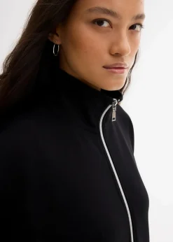bonprix Jacken & Mäntel|Bekleidung·Hosen^Oversize Jacke aus Viskose-Mix schwarz