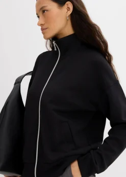 bonprix Jacken & Mäntel|Bekleidung·Hosen^Oversize Jacke aus Viskose-Mix schwarz