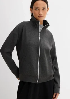 bonprix Bekleidung·Hosen|Jacken & Mäntel^Oversize Jacke aus Viskose-Mix anthrazit meliert meliert