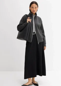 bonprix Bekleidung·Hosen|Jacken & Mäntel^Oversize Jacke aus Viskose-Mix anthrazit meliert meliert