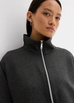 bonprix Bekleidung·Hosen|Jacken & Mäntel^Oversize Jacke aus Viskose-Mix anthrazit meliert meliert