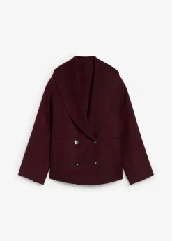bonprix Bekleidung·Hosen|Jacken & Mäntel^Oversize Jacke aus weichem Woll-Mix weinrot