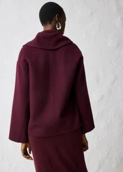 bonprix Bekleidung·Hosen|Jacken & Mäntel^Oversize Jacke aus weichem Woll-Mix weinrot