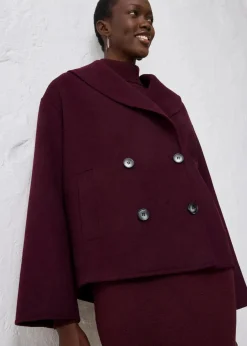 bonprix Bekleidung·Hosen|Jacken & Mäntel^Oversize Jacke aus weichem Woll-Mix weinrot