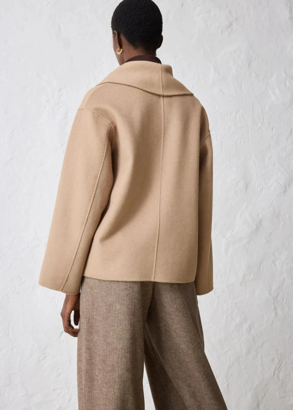 bonprix Bekleidung·Hosen|Jacken & Mäntel^Oversize Jacke aus weichem Woll-Mix khakibeige