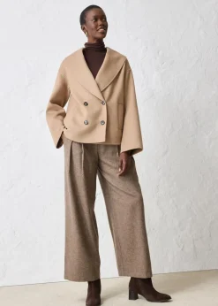 bonprix Bekleidung·Hosen|Jacken & Mäntel^Oversize Jacke aus weichem Woll-Mix khakibeige