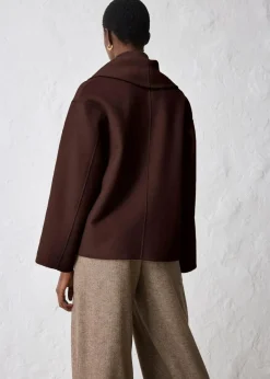 bonprix Premium|Jacken & Mäntel^Oversize Jacke aus weichem Woll-Mix dunkelbraun