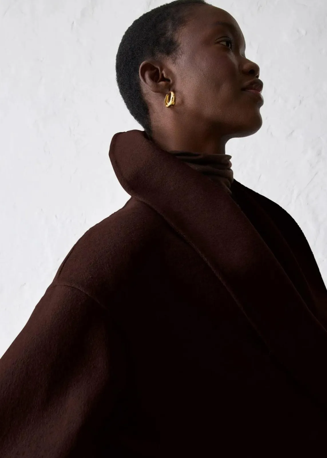 bonprix Premium|Jacken & Mäntel^Oversize Jacke aus weichem Woll-Mix dunkelbraun