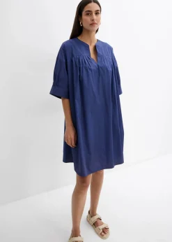 bonprix Kleider|Bekleidung·Pullover & Strickjacken^Oversize Kaftan-Kleid aus reiner Bio-Baumwolle tiefseeblau
