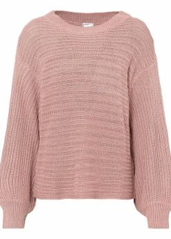 bonprix Strickmode|Pullover & Strickjacken^Oversize Lochstrick-Pullover vintagerosa