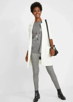 bonprix Shirts & Tops^Oversize Longshirt mit Rundhalsausschnitt grau meliert floral
