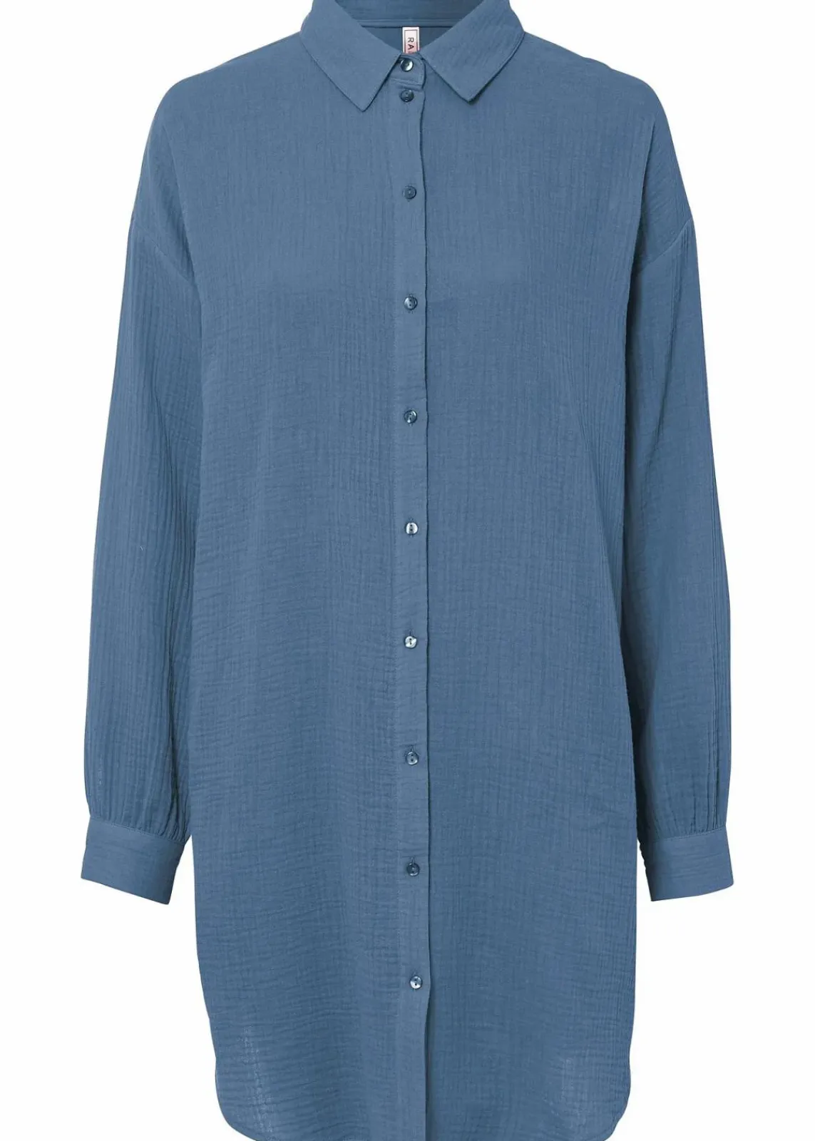 bonprix Blusen & Tuniken|Bekleidung·Jacken & Mäntel^Oversize Musselin-Longbluse jeansblau