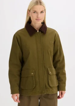 bonprix Jacken & Mäntel^Oversize Parka erdoliv/dunkelbraun