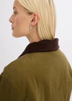 bonprix Jacken & Mäntel^Oversize Parka erdoliv/dunkelbraun