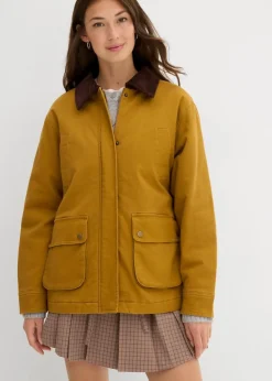 bonprix Jacken & Mäntel^Oversize Parka goldbraun/dunkelbraun