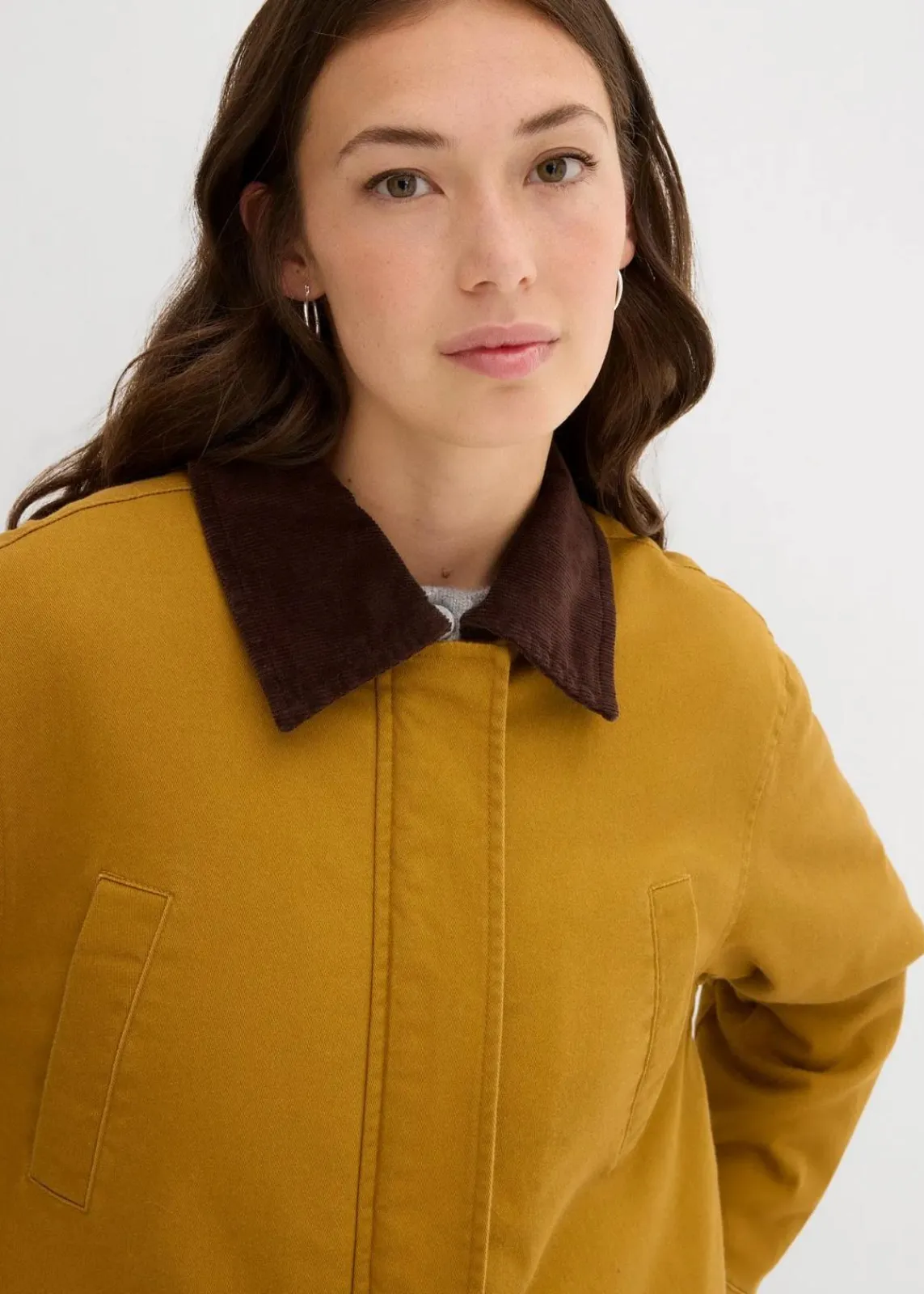 bonprix Jacken & Mäntel^Oversize Parka goldbraun/dunkelbraun