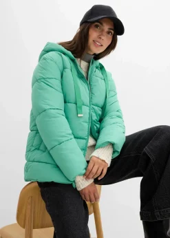 bonprix Jacken & Mäntel|Nachhaltigere Materialien^Oversize Puffer-Jacke perlgrün