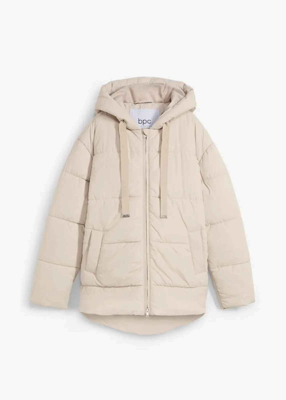 bonprix Jacken & Mäntel|Nachhaltigere Materialien^Oversize Puffer-Jacke kitt