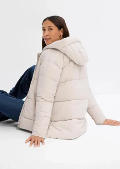 bonprix Jacken & Mäntel|Nachhaltigere Materialien^Oversize Puffer-Jacke kitt