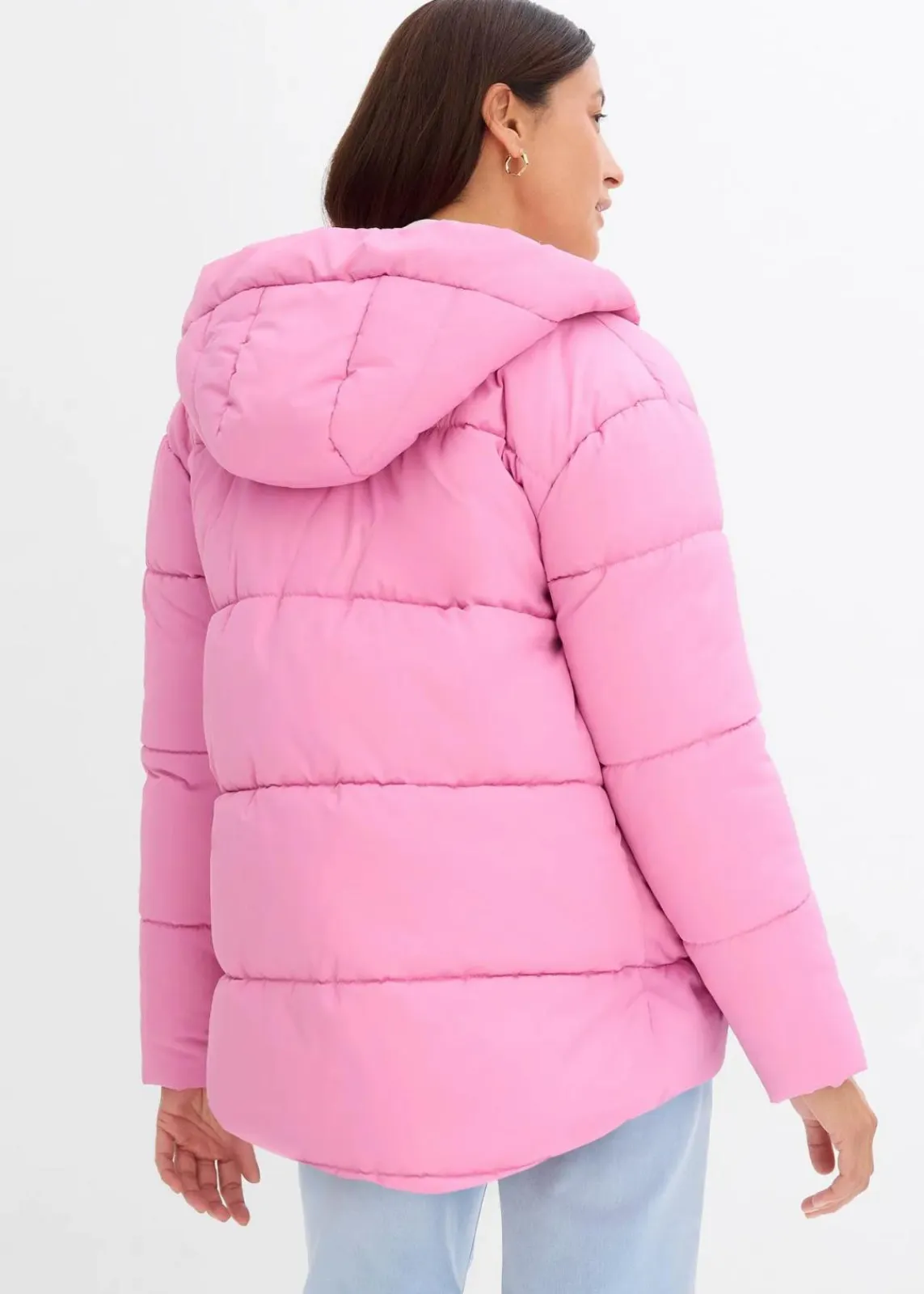bonprix Bekleidung·Hosen|Nachhaltigere Materialien^Oversize Puffer-Jacke rosapink