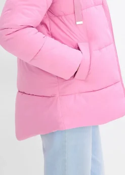 bonprix Bekleidung·Hosen|Nachhaltigere Materialien^Oversize Puffer-Jacke rosapink