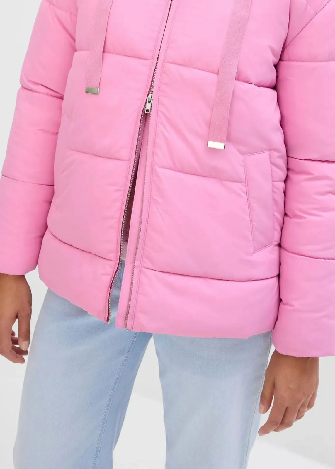 bonprix Bekleidung·Hosen|Nachhaltigere Materialien^Oversize Puffer-Jacke rosapink