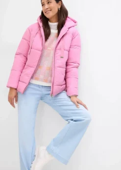 bonprix Bekleidung·Hosen|Nachhaltigere Materialien^Oversize Puffer-Jacke rosapink