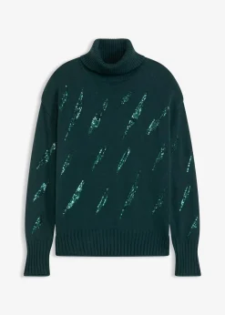 bonprix Bekleidung·Umstandsmode|Bekleidung·Jeans^Oversize Pullover aus softem Viskose-Mix tiefgrün