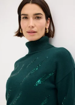 bonprix Bekleidung·Umstandsmode|Bekleidung·Jeans^Oversize Pullover aus softem Viskose-Mix tiefgrün