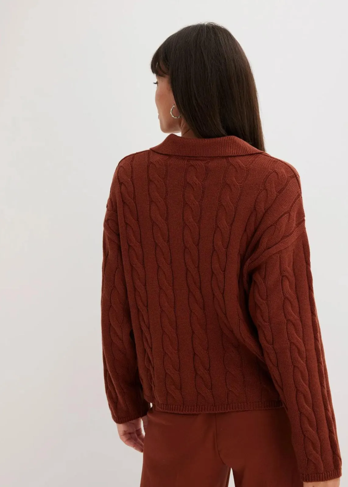 bonprix Pullover & Strickjacken|Nachhaltigere Materialien^Oversize Pullover aus weichem Kaschmir-Mix mahagonibraun