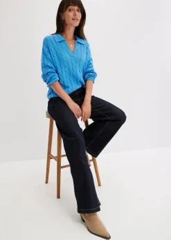 bonprix Bekleidung·Umstandsmode|Strickmode^Oversize Pullover aus weichem Kaschmir-Mix brilliantblau